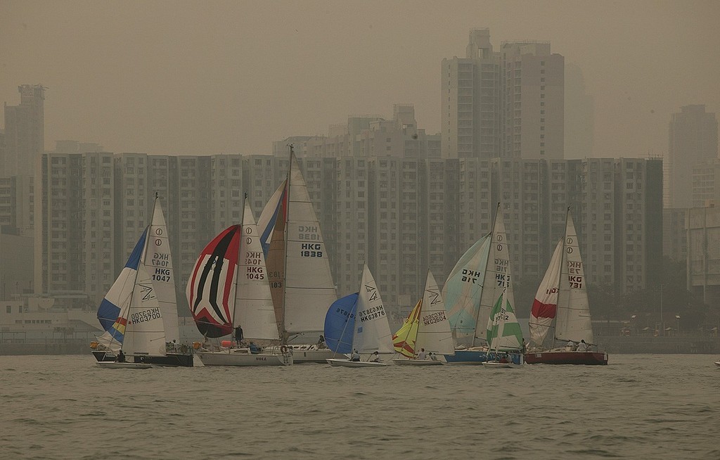 RHKYC Autumn series start line © Guy Nowell http://www.guynowell.com